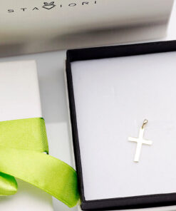 Alternatywny widok Złoty elegancki gładki krzyżyk 585