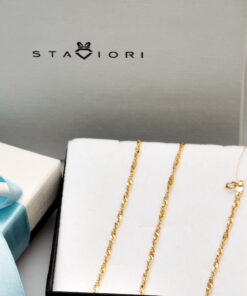 Alternative Ansicht von Łańcuszek splot SINGAPUR żółte złoto 0,333 2,2mm 50cm