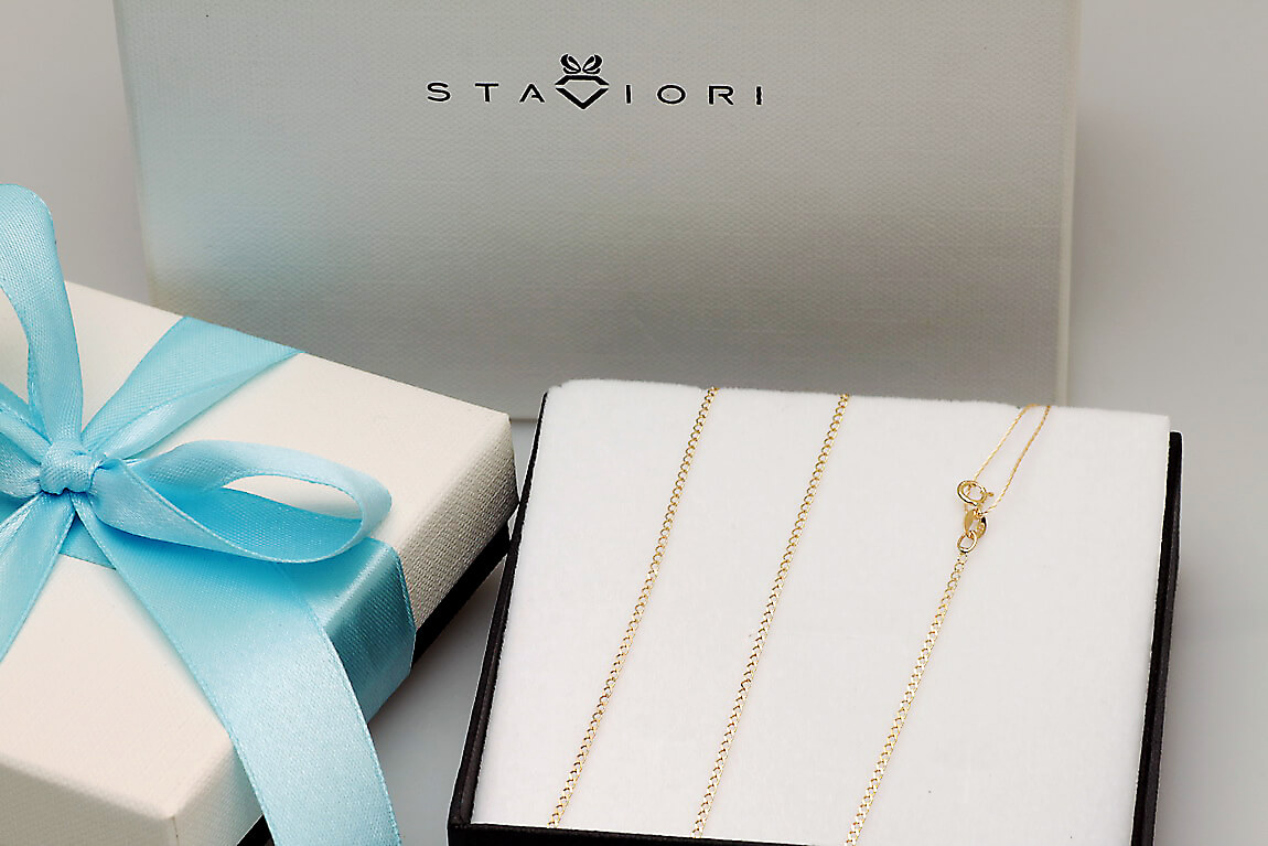 Złoty łańcuszek pancerka pełna żółte złoto 333 42/45/50cm - obrazek 2