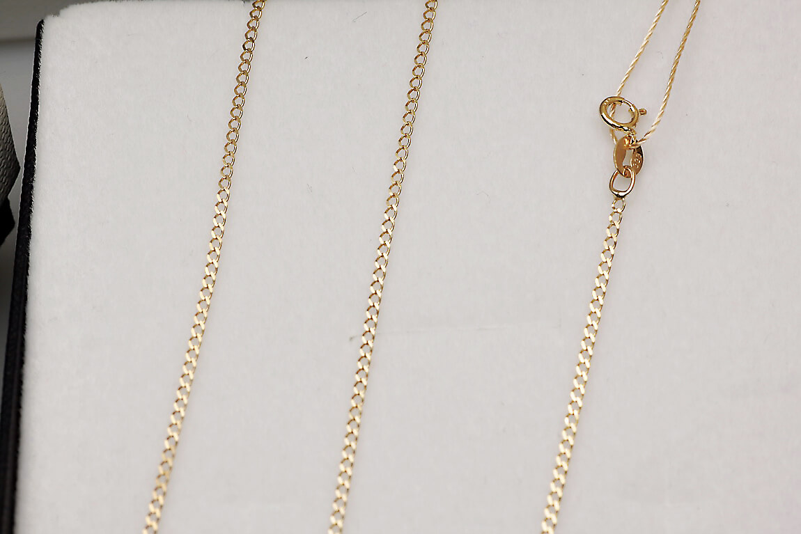 Złoty łańcuszek pancerka pełna żółte złoto 333 42/45/50cm - obrazek 3