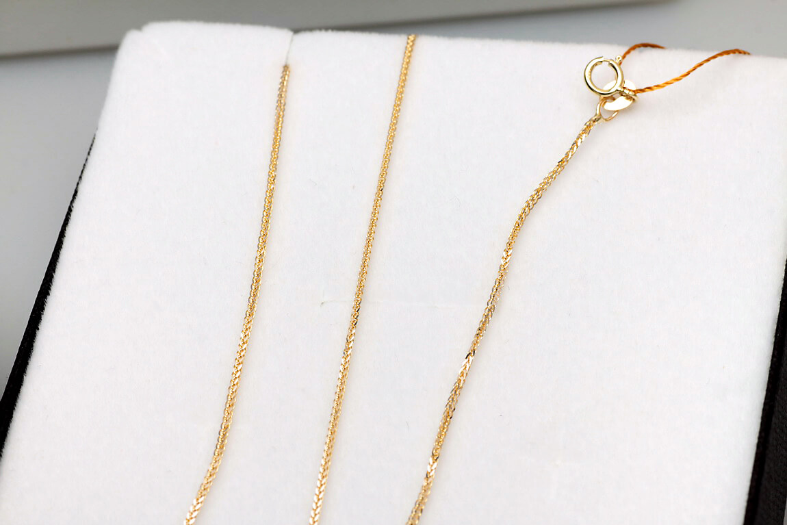 Złoty łańcuszek SPIGA 585 0,8mm 40/42/45/50 cm - Obrázek 7