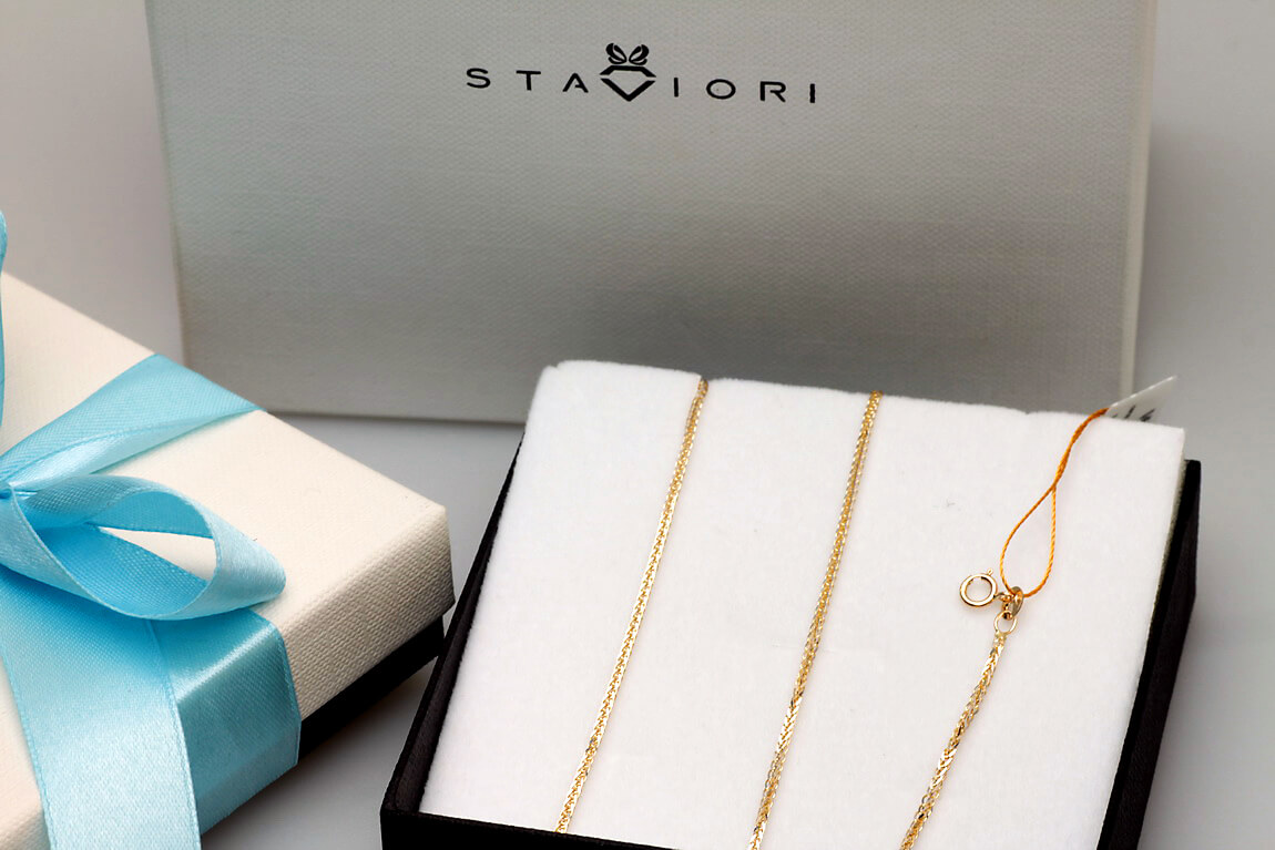 łańcuszek złoty 585 SPIGA - rozmiary 42/45/50cm – Bild 5