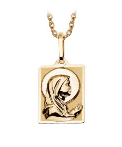 złoty medalik Matka Boska modląca się 333