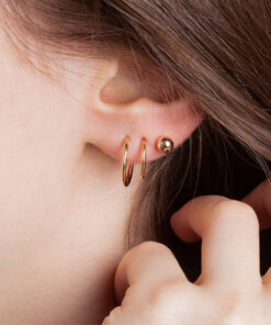 Alternative view of Złote kolczyki kuleczki  5mm