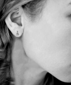 Alternatywny widok Srebrne kolczyki ananas z zapięciem na sztyft