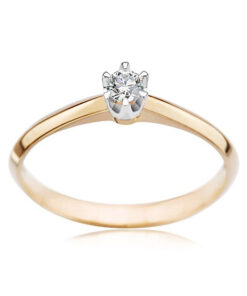 klasyczny zaręczynowy pierścionek z diamentem 0.10ct H/Si
