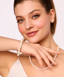 Alternatywny widok Bransoletka złota z perłami 10-11mm - BZN4445