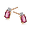 Kolczyki złote z rubinami i diamentami