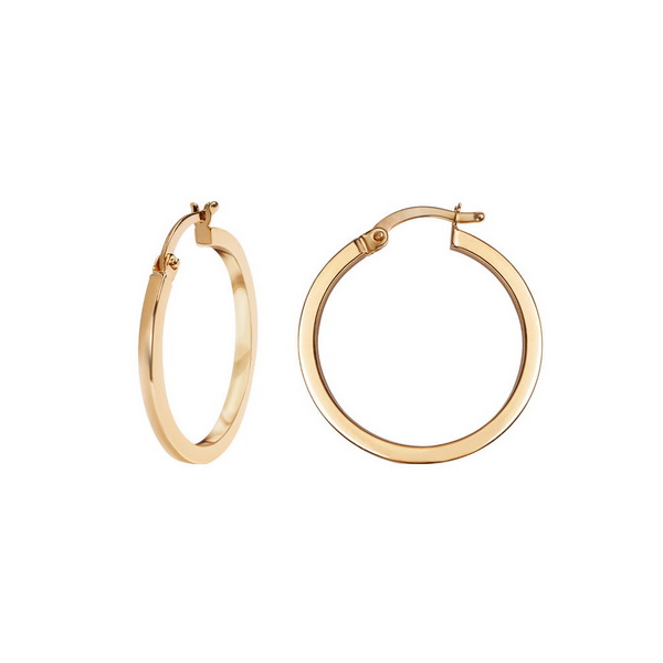 Złote kolczyki koła 24mm