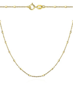 Złoty delikatny naszyjnik - celebrytka z kosteczkami - 42cm