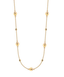Złoty elegancki naszyjnik z kuleczkami 45cm 585