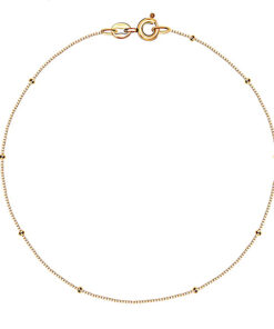 Delikatna złota bransoletka z kuleczkami 585