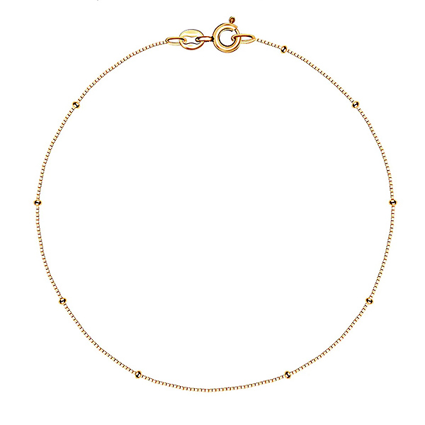 Delikatna złota bransoletka z kuleczkami 585