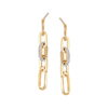 Złote długie kolczyki z cyrkoniami - 333 - KXC6492