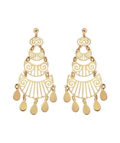 Srebrne pozłacane kolczyki w stylu BOHO - KDK6510Y