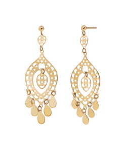 Srebrne pozłacane kolczyki w stylu BOHO - KDK6511Y