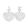 Srebrne wiszące ażurowe serca - KDK6531
