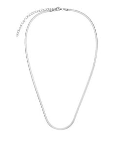 Srebrny naszyjnik płaski elegancki
