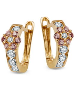 Złote kolczyki z cyrkoniami dla dziecka