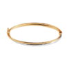 Dwukolorowa złota bransoletka bangle 585