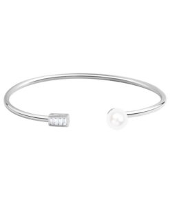 Bransoleta z perłą i cyrkoniami - BSN6669