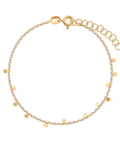 Srebrna pozłacana bransoletka z krążkami - BSC6680