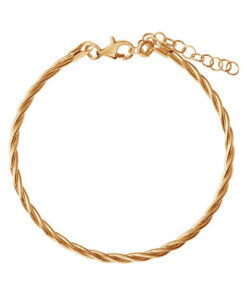 Srebrna skręcana pozłacana bransoletka - BSC6682