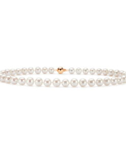 Perły naturalne słodkowodne 8-9mm ze złotem