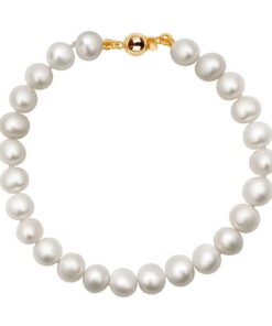 bransoletka z pereł słodkowodnych pozłacana