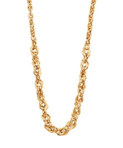 Złoty bogaty naszyjnik z żółtego złota 585