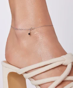 Alternative view of Srebrna bransoletka na kostkę u nogi - 25cm - BSN6450