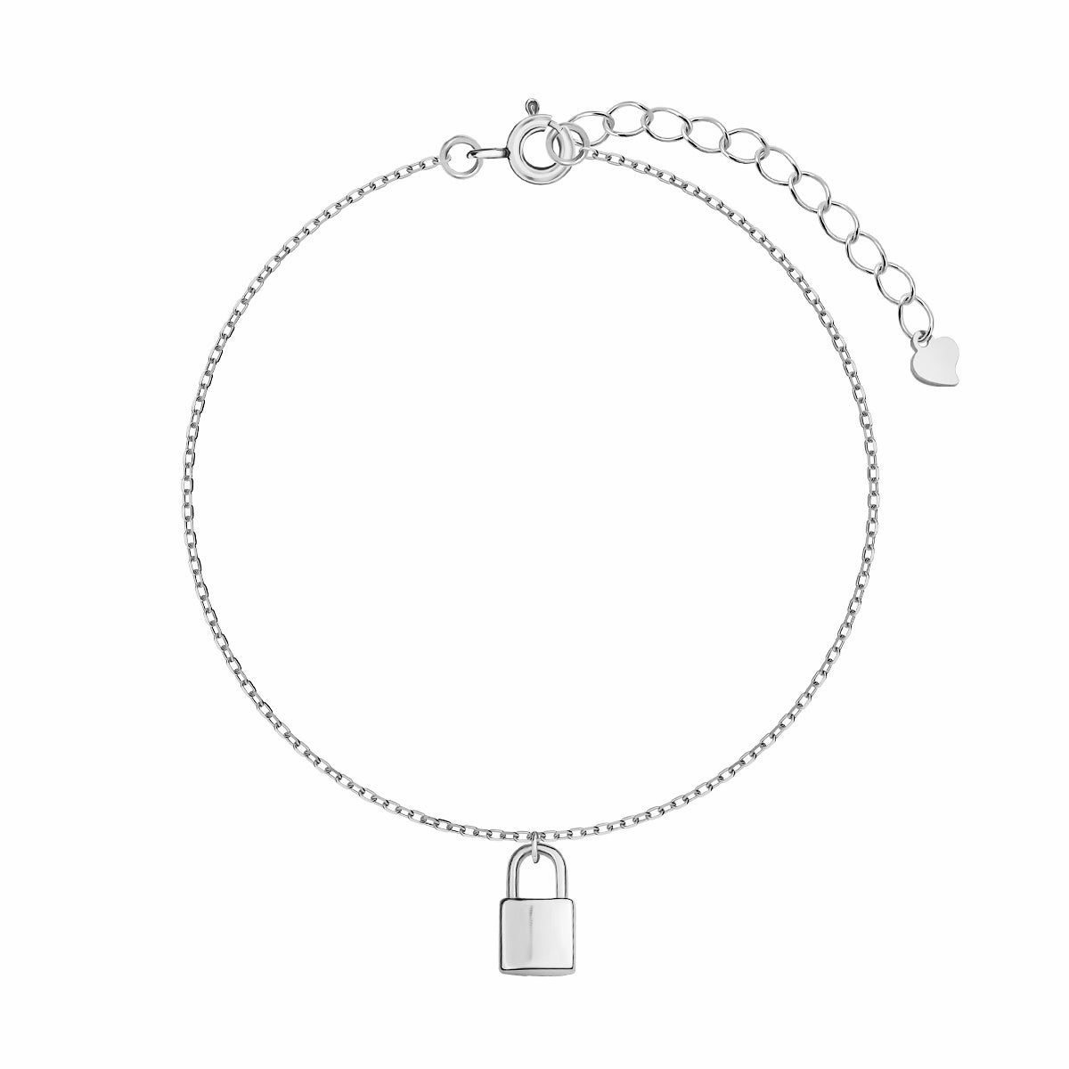 Srebrny zestaw dwóch bransoletek - kluczyk i kłódka - obrazek 5