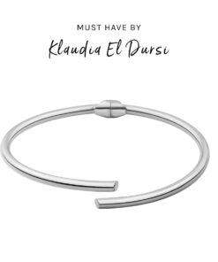 Alternatywny widok Srebrna bransoletka sztywna bangle - BSC6465