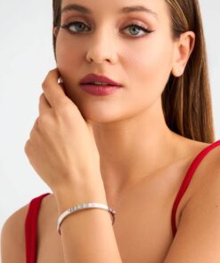 Alternatywny widok Srebrna bransoletka sztywna bangle - BSC6468