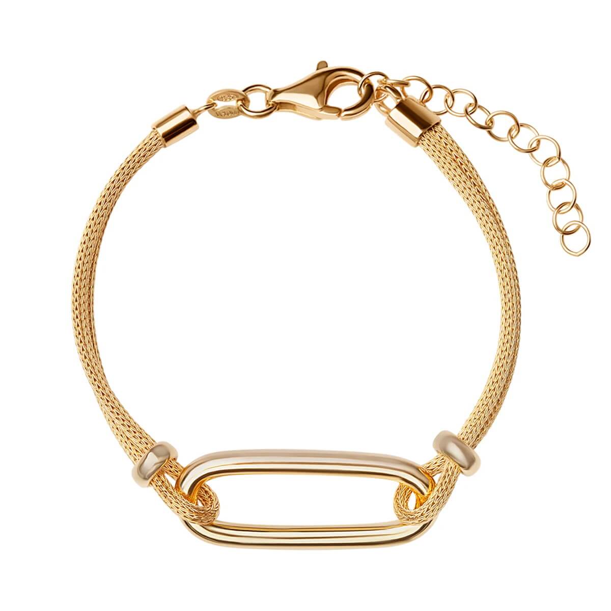 Bransoletka srebrna pozłacana - BSC6506 – Bild 3