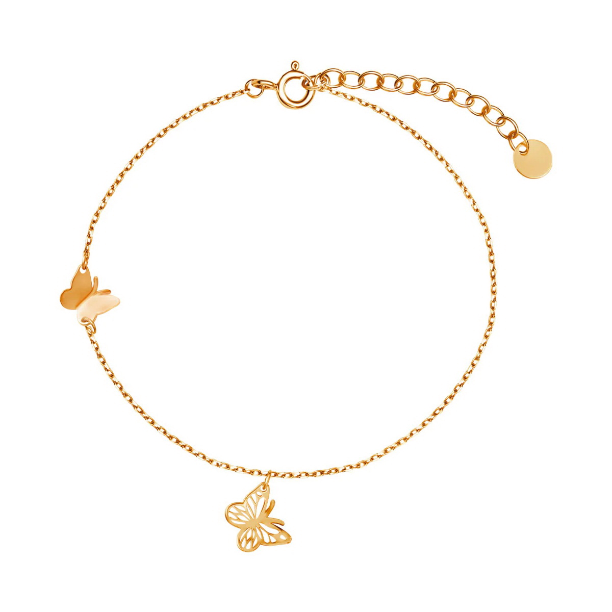 Srebrna pozłacane bransoletka z motylkami - BSC6634Y - Obrázek 4