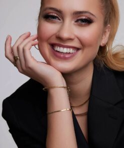 Alternativní pohled na Srebrna skręcana pozłacana bransoletka - BSC6682