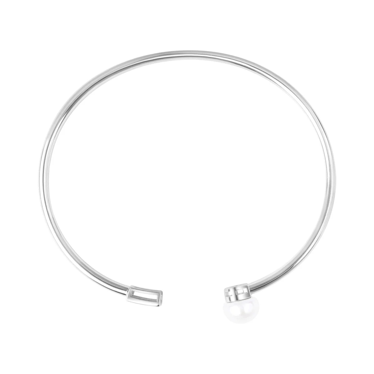 Bransoleta z perłą i cyrkoniami - BSN6669 - Image 5