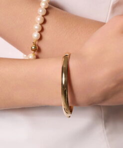 Alternatywny widok Złota sztywna bransoletka typu bangle - 333 - BXX5452