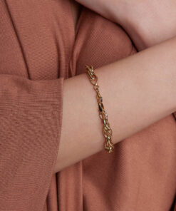 Alternatywny widok Złota wyrazista przeplatana bransoleta - BZX6486