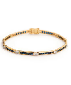 Exclusive | Bransoleta z szafirami i brylantami w złocie 750