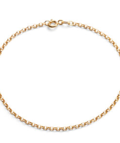 Złota bransoletka - ROLO - 585 - BZX6333