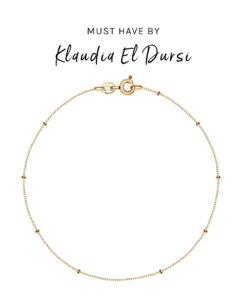 Alternatywny widok Delikatna złota bransoletka z kuleczkami 585