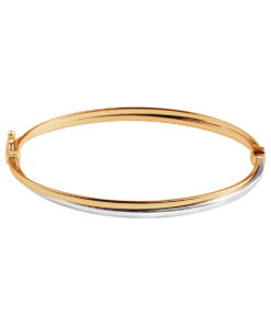 Alternatywny widok Dwukolorowa złota bransoletka bangle 585