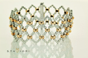 Exclusive | Bransoletka brylantowa, koronkowa, niezwykła - DDB0619 - Obrázek 3