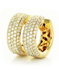 Alternatywny widok Exclusive | Brylantowe dostojne kolczyki koła w 18-karatowym złocie