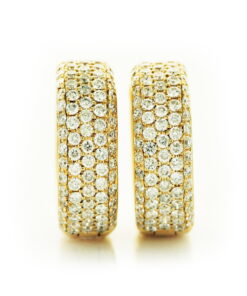 Exclusive | Brylantowe dostojne kolczyki koła w 18-karatowym złocie