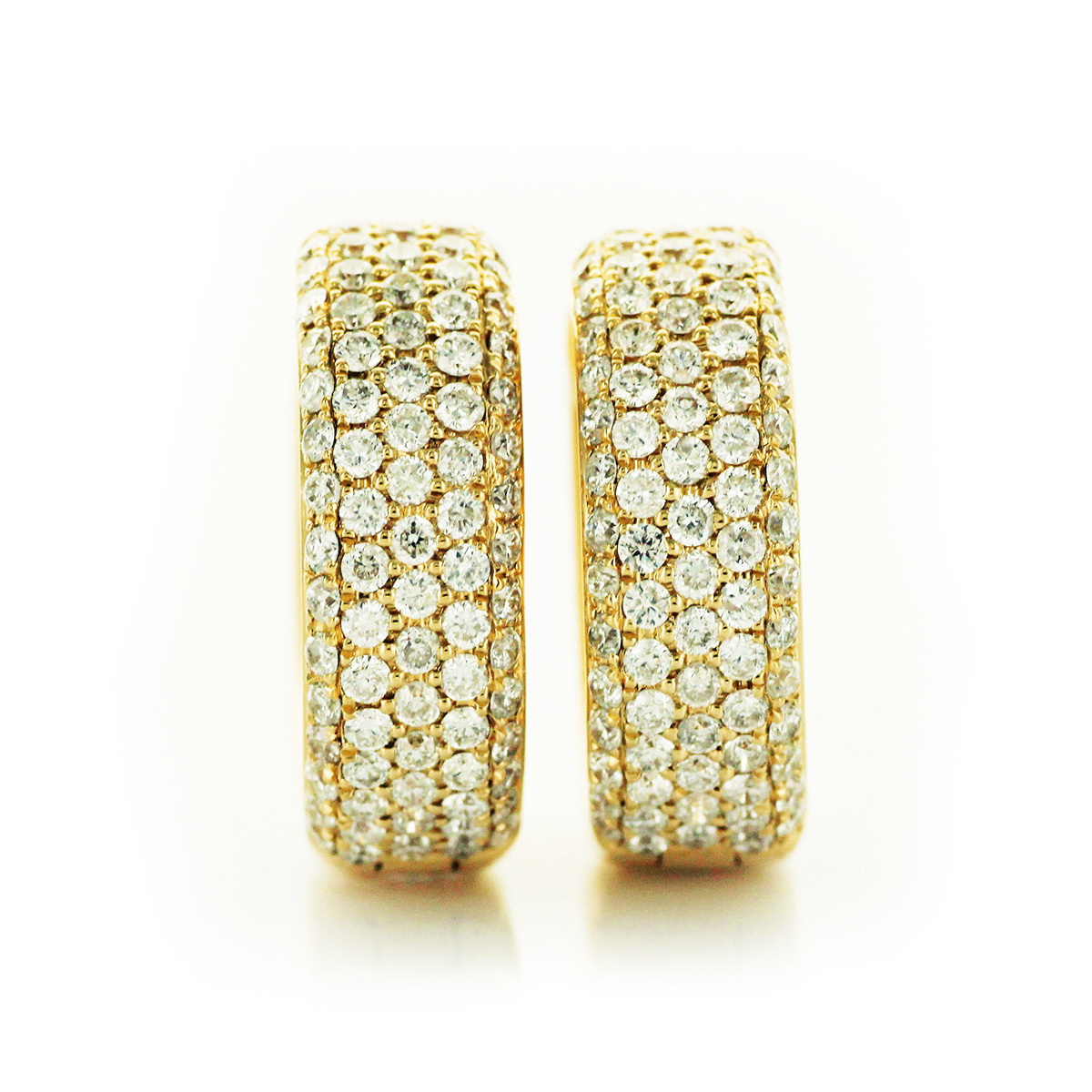 Exclusive | Brylantowe dostojne kolczyki koła w 18-karatowym złocie