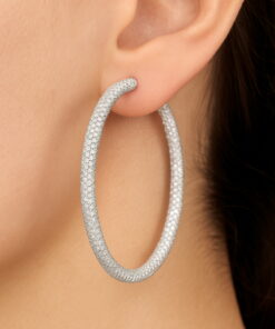 Alternatywny widok Exclusive | kolczyki duże koła wysadzane brylantami