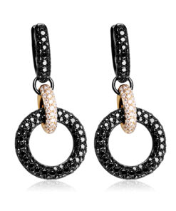 Exclusive | kolczyki z czarnego i żółtego złota z diamentami